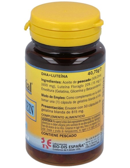 Dha + Luteina 615Mg. 50Perlas de Nature Essential