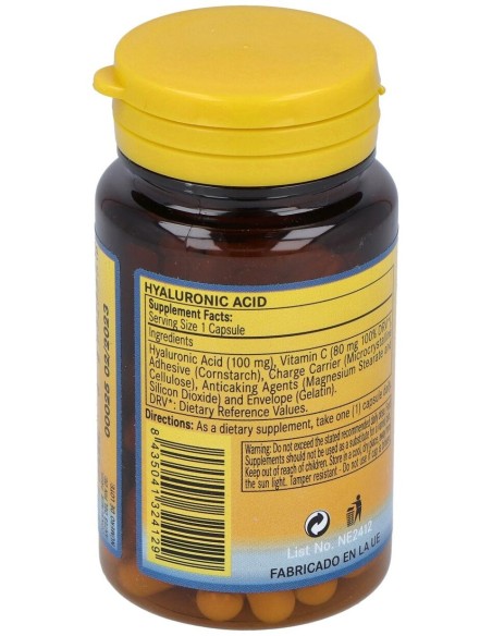 Acido Hialuronico 100Mg. 60Cap. de Nature Essential