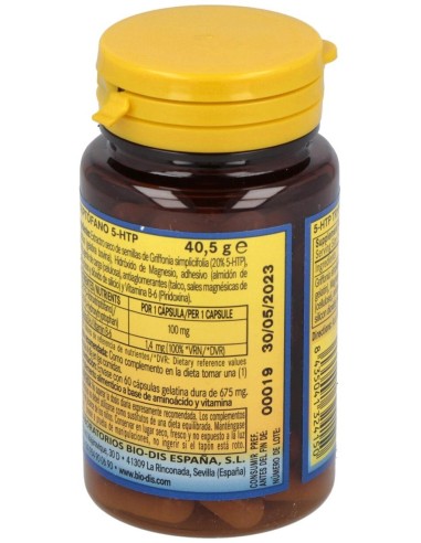 Griffonia 500Mg (5-Htp)+ Magnesio+Vit. B6 60Comp. de Nature Essential