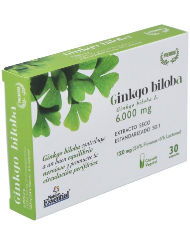 Ginkgo Biloba 6000Mg. 30Cap. de Nature Essential