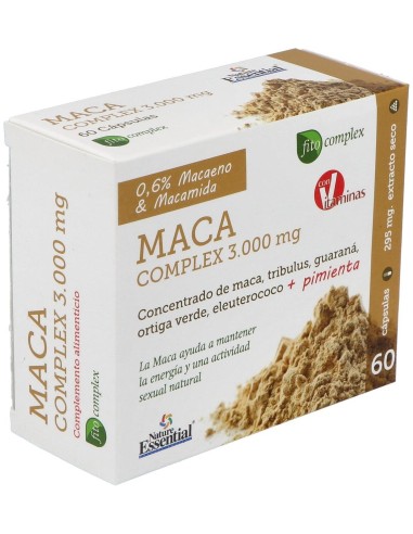 Maca Complex 3000Mg. 60Cap. de Nature Essential