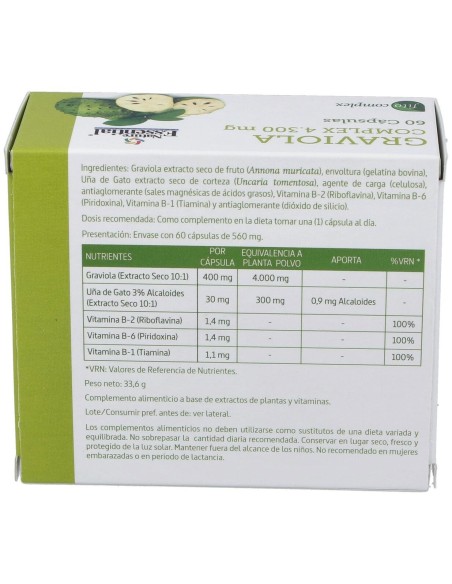 Graviola Complex 4300Mg. 60Cap. de Nature Essential