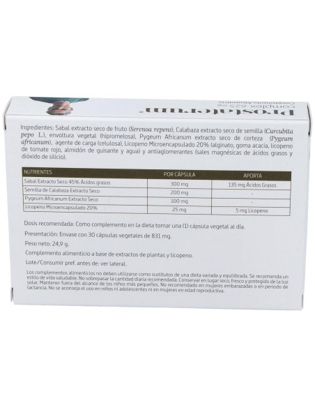 Prostaterum Complex 30Cap. de Nature Essential