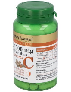 Vit. C+Rose Hips+Curcuma 60Comp. de Nature Essential 2