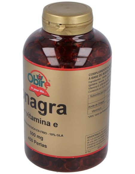 Aceite De Onagra 500Mg. 450Perlas de Obire