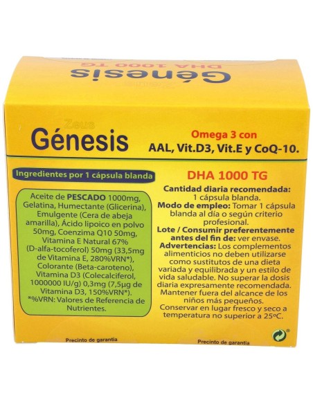 Genesis Dha Tg 1000 Omega 3 120Cap. de Zeus