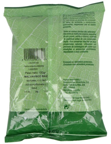 Malvavisco Raiz Natural C.C Trit. Bolsa 100Gr. de Plameca