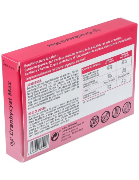 Cranbycyst Max 30Cap. de Plameca