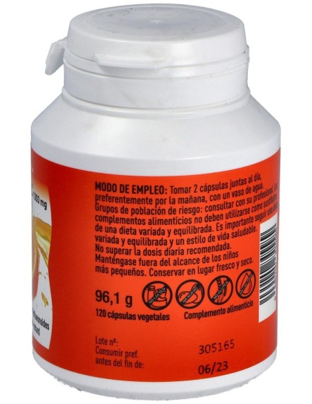 Vitamina C Pura 1000 Mg 120 Cápsulas Vegetales de Plameca