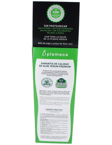 Aloe Verum Premium Sin Aloína 1 L de Plameca
