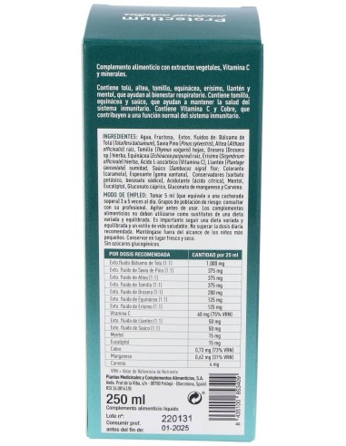 Protectium Pectoral Adultos Jarabe 250Ml. de Plameca