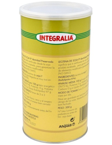 Lecitina De Soja Ip Bote 500Gr. de Integralia