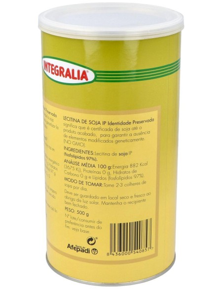 Lecitina De Soja Ip Bote 500Gr. de Integralia