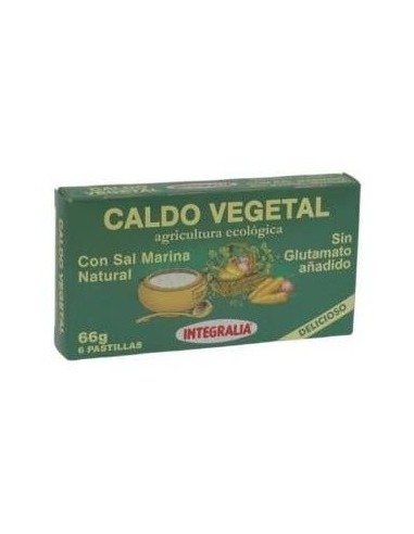 Caldo Vegetal Eco Con Sal Marina Natural 6Pastilla de Integralia