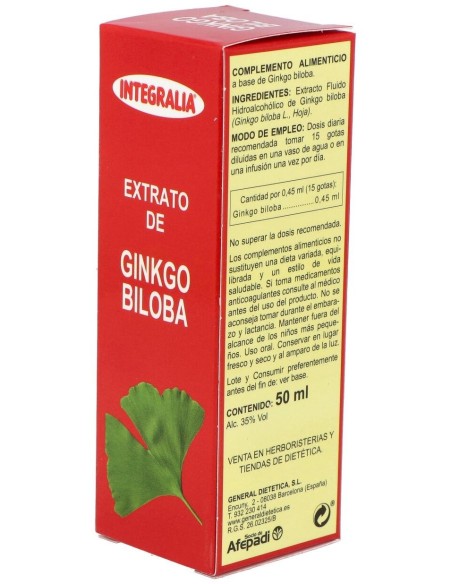 Ginkgo Biloba Concentrado 50Ml. de Integralia