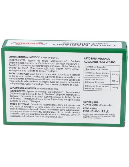 Cardo Mariano Forte Eco 60Cap. de Integralia