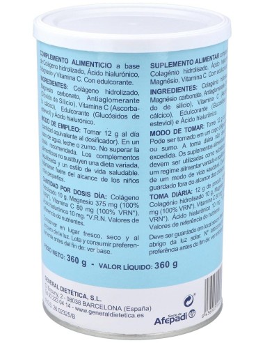 Colageno Soluble Plus Sabor Neutro 300Gr. de Integralia