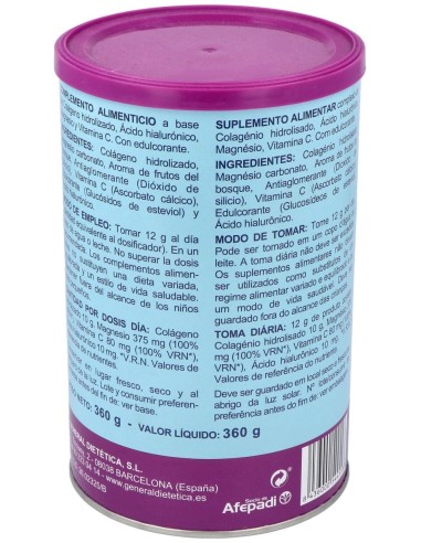 Colageno Soluble Plus Frutos Del Bosque 300Gr. de Integralia