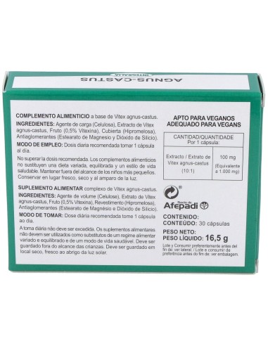 Vitex Agnus Castus 30Cap. de Integralia