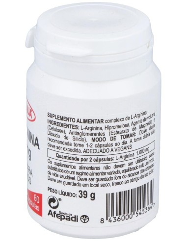 L-Arginina 500Mg. 60Cap. de Integralia