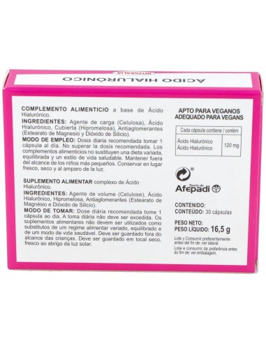 Acido Hialuronico 30Cap. de Integralia