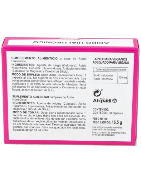 Acido Hialuronico 30Cap. de Integralia
