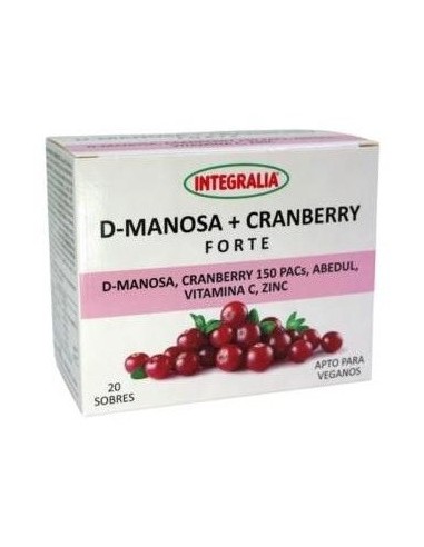 D-Manosa + Cranberry Plus 20Sbrs. de Integralia