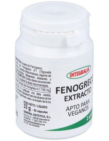 Fenogreco Extracto 60Cap. de Integralia