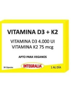Vitamina D3+K2 30Cap. Vegan de Integralia 2