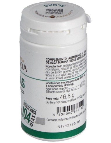 Algas Comprimidos Sabor Limon 104Comp. de Ana Maria Lajusticia