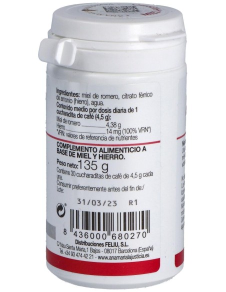 Hierro Con Miel 135Gr. de Ana Maria Lajusticia