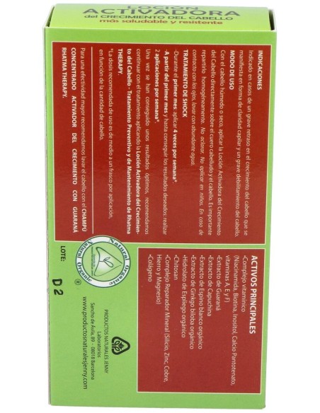 Activador Del Crecimiento Del Cabello Guarana 4Ud. de Rhatma