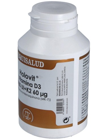 Holovit Vit. D3 2000Ui+K2 60Mcg+Menaquinona 180Cap de Equisalud