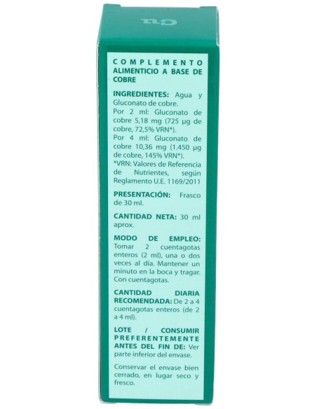 Oligogluco-Cu Cobre 30Ml. de Equisalud