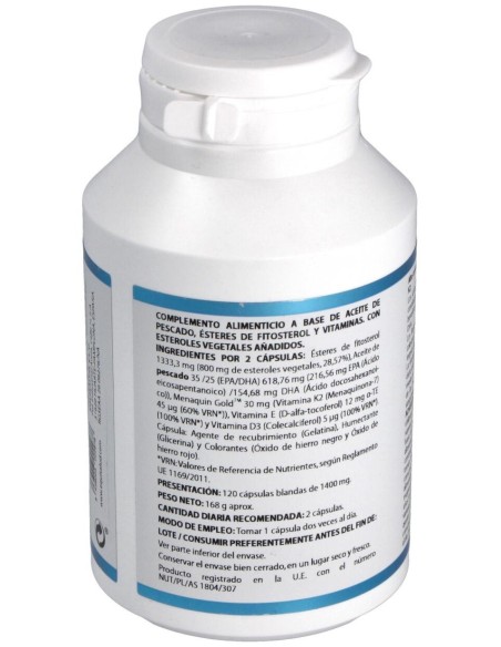 Omega 3 Esteroles Vegetales Vit K2, D3, E 120Cap de Equisalud