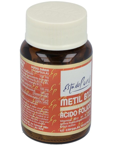 Metil B12 Acido Folico 60Cap. Estado Puro de Tongil