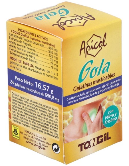 Apicol (Aligel) Gola Plus 24Perlas de Tongil