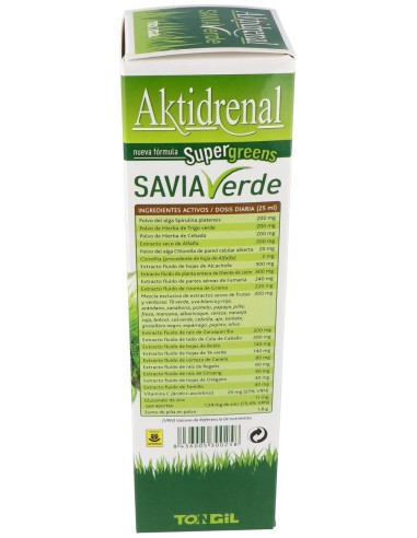 Aktidrenal Savia Verde 500Ml. Lineabel de Tongil
