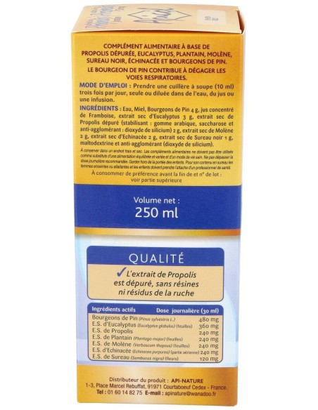 Apicol Extracto Propolis Jarabe 250Ml. de Tongil