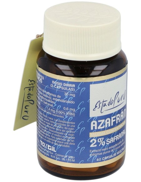 Azafran 2% Safranal 40Cap. Estado Puro de Tongil