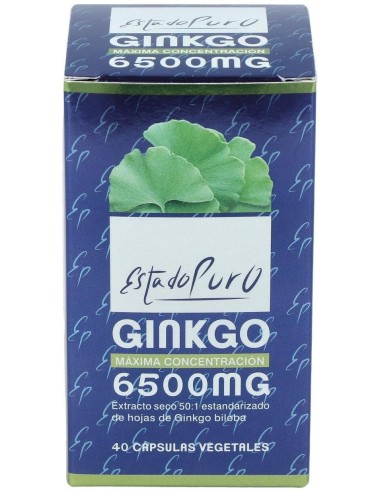 Ginkgo 6500Mg. 40Cap. Estado Puro de Tongil