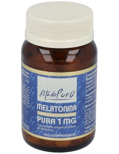 Melatonina Pura 1Mg. 180Comp. Estado Puro de Tongil