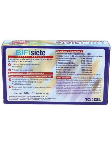 Bifisiete 10Sobres 50Gr de Tongil