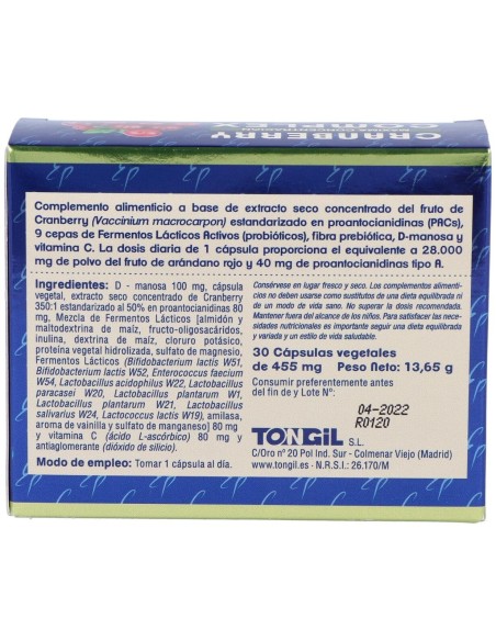 Cranberry Complex 30Cap. Estado Puro de Tongil