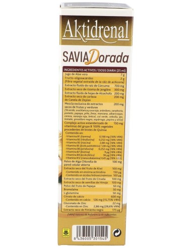 Aktidrenal Savia Dorada 250Ml. Lineabel de Tongil