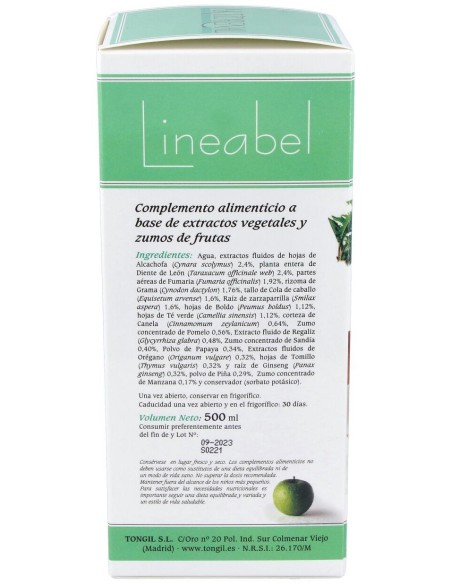 Aktidrenal 500Ml. Lineabel de Tongil