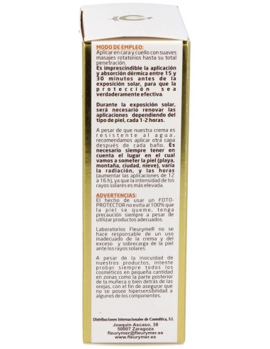 Crema Solar Facial Spf-50 Tubo 80Ml. de Fleurymer