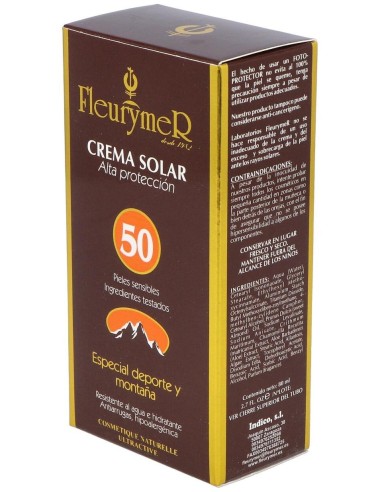 Crema Solar Facial Spf-50  Montaña de Fleurymer