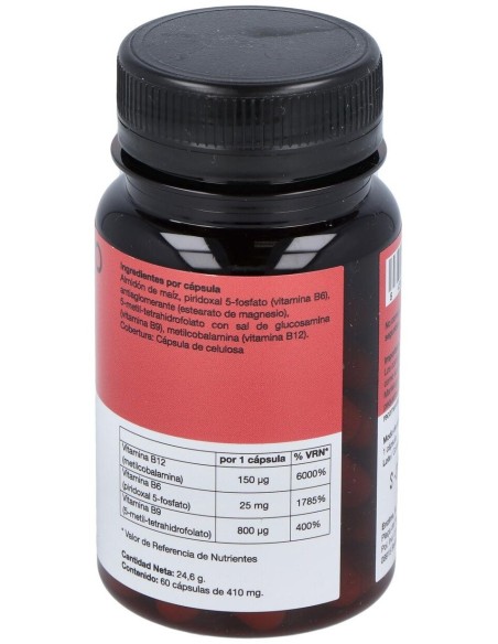 Homocisbin B6 + B12 + Acido Folico Metiladas 60Cap de Enzime - Sabinco