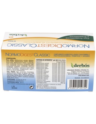 Normodigest Classic 10Viales de Derbos